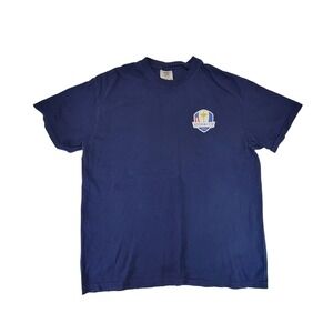 Comfort Colors Ryder Cup Golf T Shirt Large Navy Blue Eagle Rome‎ 2023 Mens